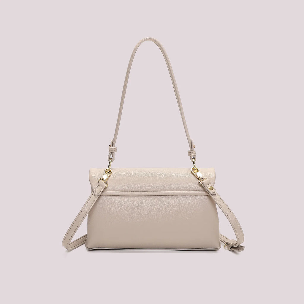 Mimi Mua Borsa a Spalla con Chiusura a Giro Beige — foto 3