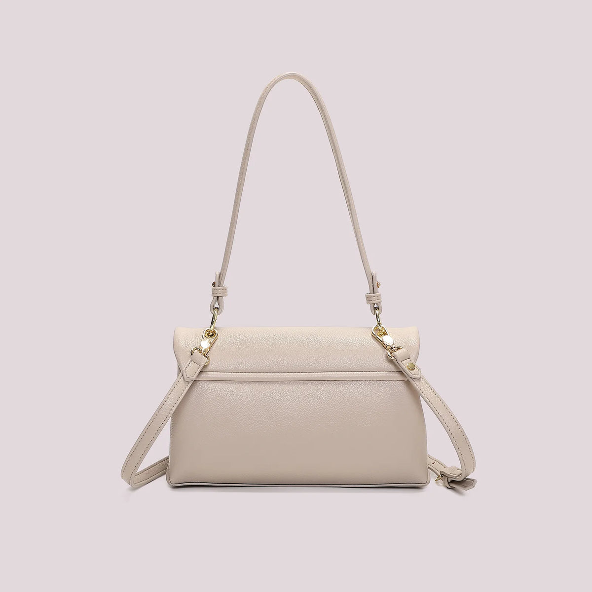 Mimi Mua Borsa a Spalla con Chiusura a Giro Beige — foto 3