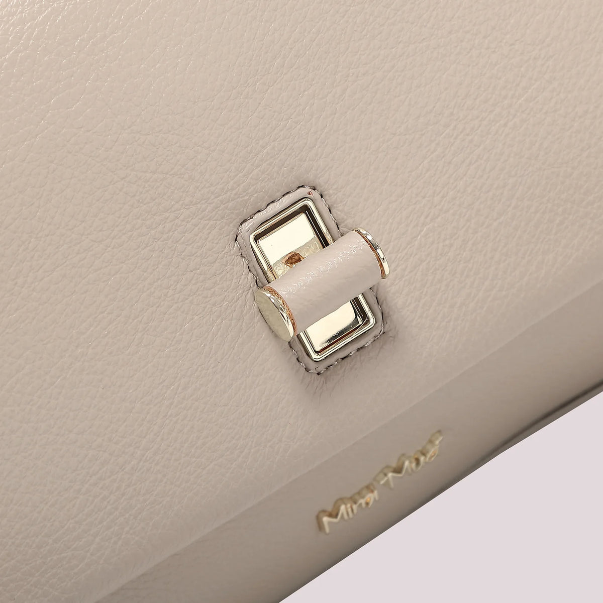 Mimi Mua Borsa a Spalla con Chiusura a Giro Beige — foto 5