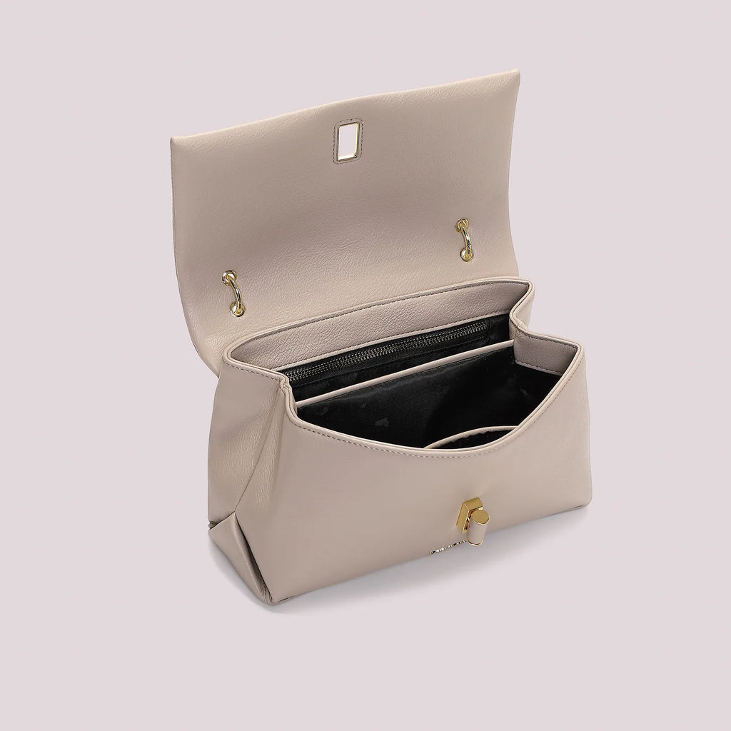 Mimi Mua Borsa a Spalla con Chiusura a Giro Beige — foto 7