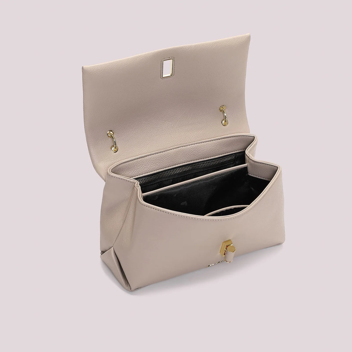Mimi Mua Borsa a Spalla con Chiusura a Giro Beige — foto 7