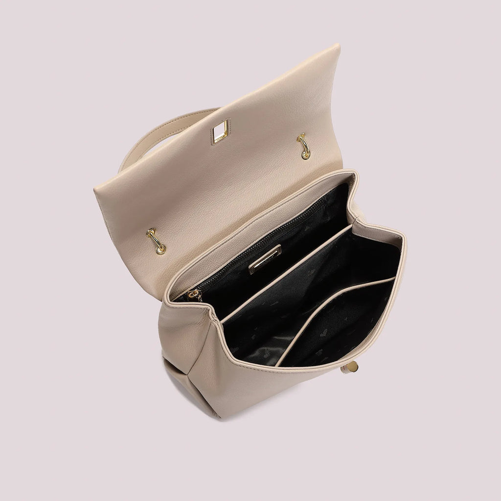 Mimi Mua Borsa a Spalla con Chiusura a Giro Beige — foto 8