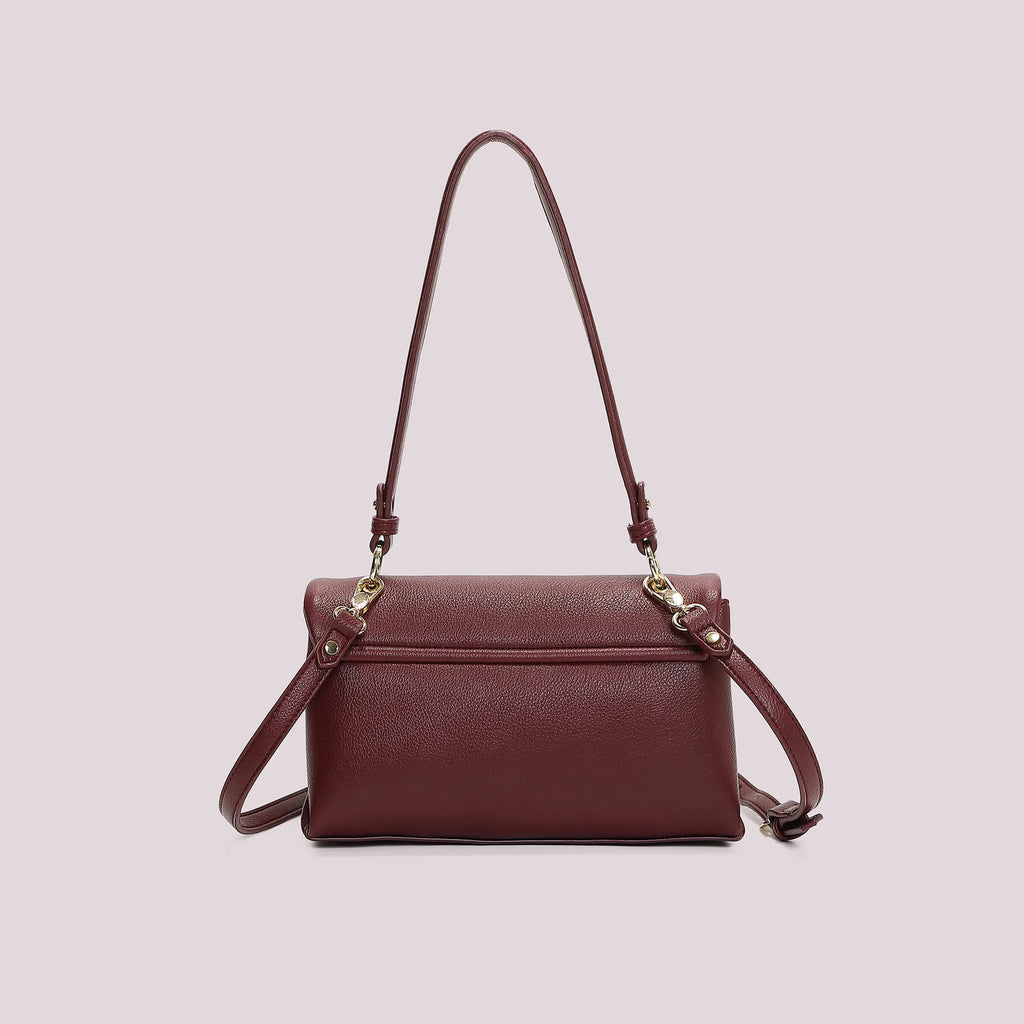 Mimi Mua Borsa a Spalla con Chiusura a Giro Prugna — foto 4