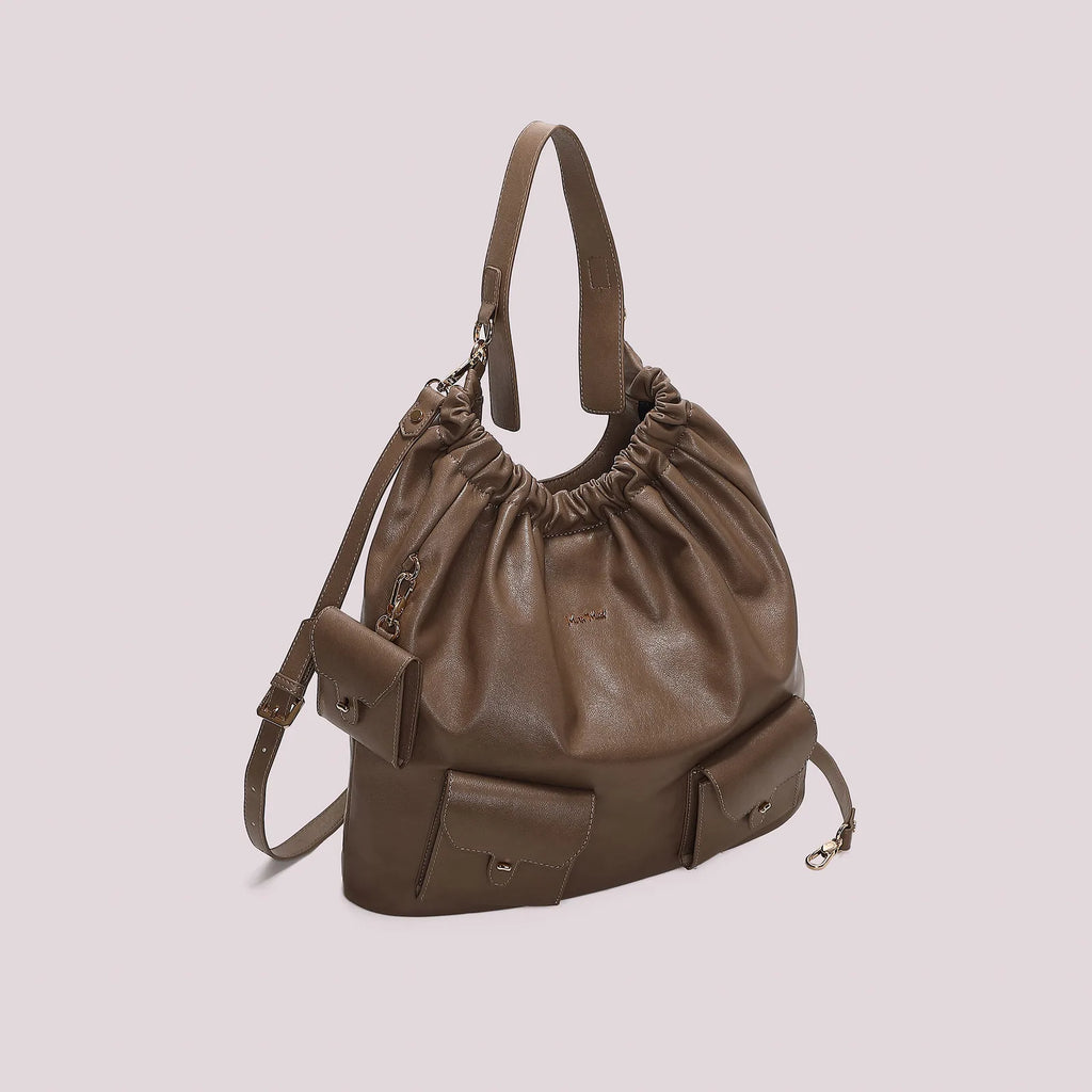 Mimi Mua Borsa a Spalla con Tasche Fango