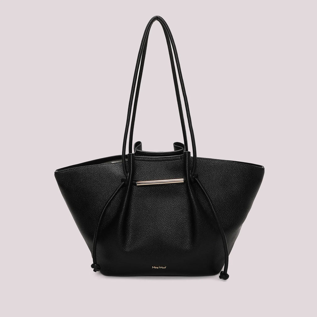Mimi Mua Borsa a Spalla Grande con Lacci Lunghi Nero