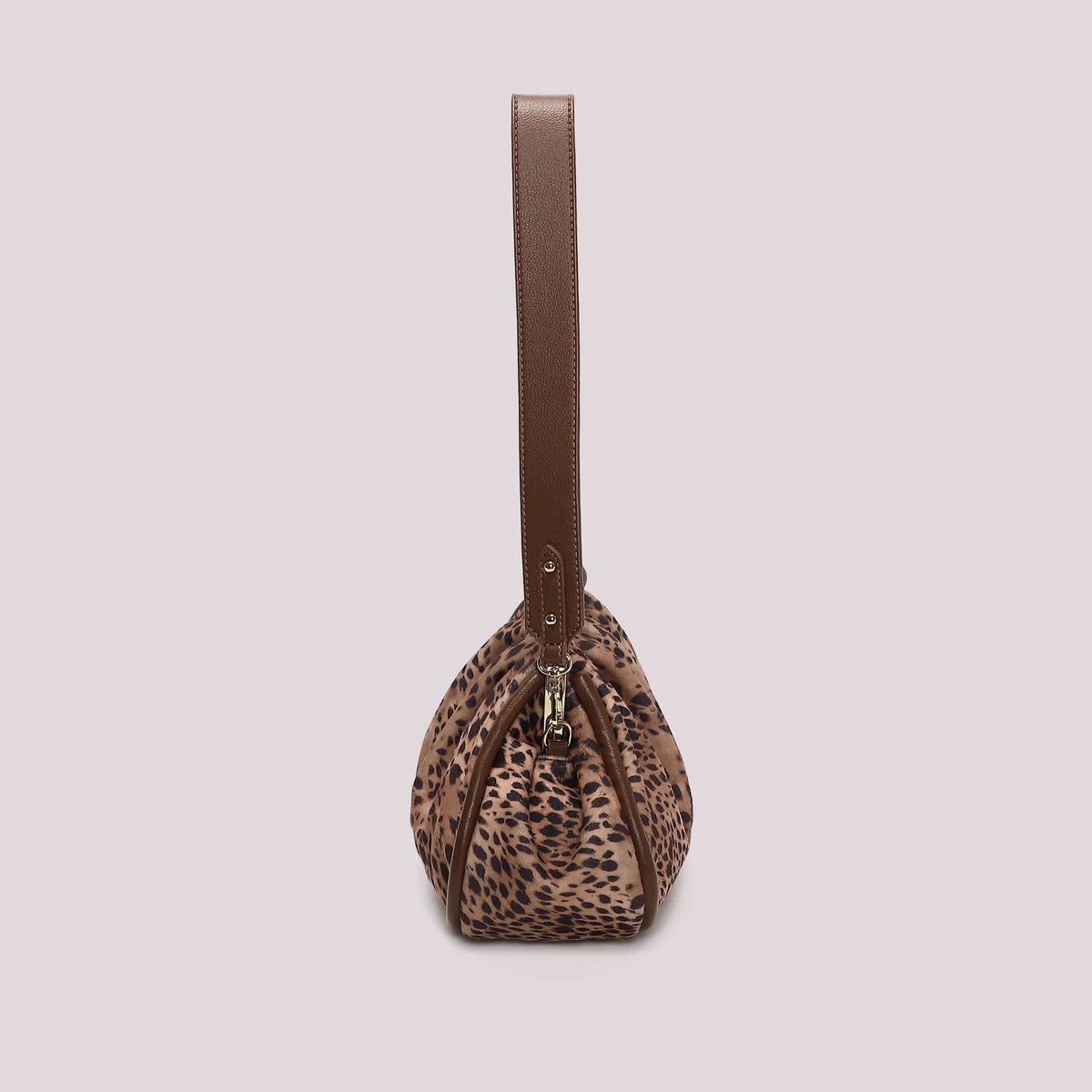 Mimi Mua Borsa Clutch in Fantasia con Chiusura a Sfere Cammello — foto 3