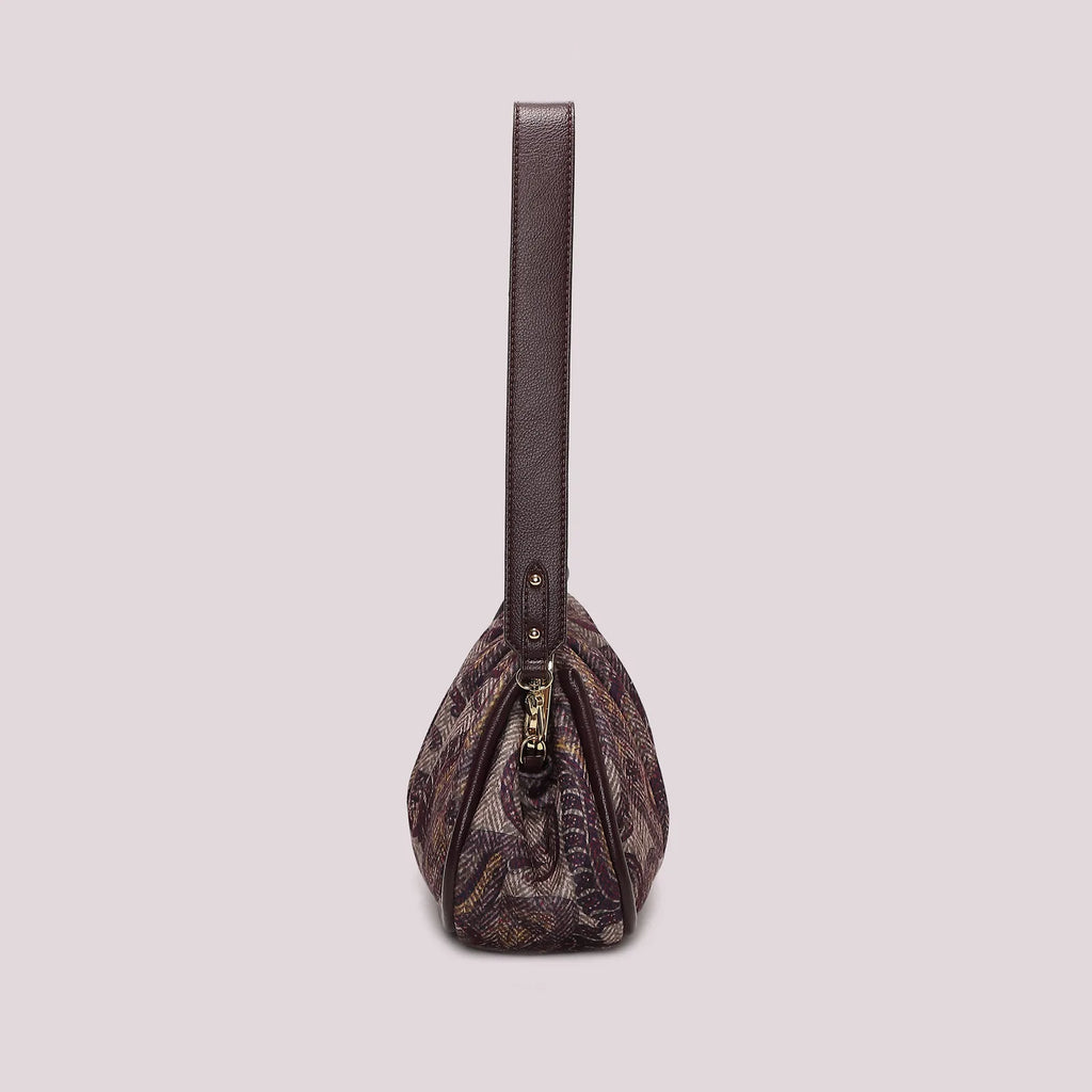 Mimi Mua Borsa Clutch in Fantasia con Chiusura a Sfere Prugna — foto 2
