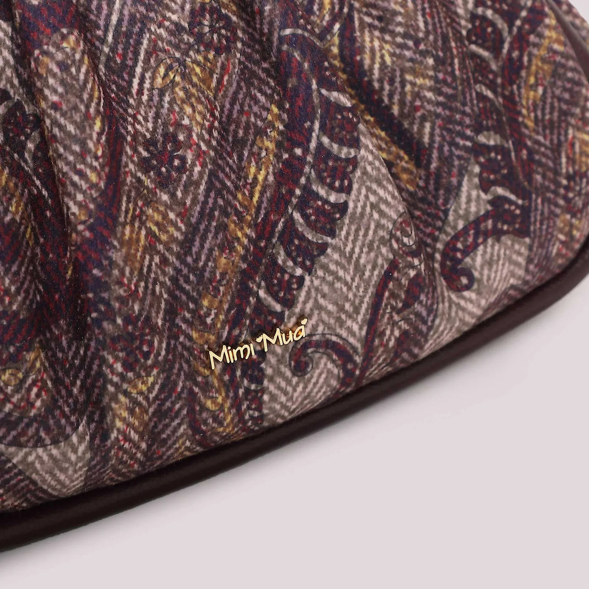 Mimi Mua Borsa Clutch in Fantasia con Chiusura a Sfere Prugna — foto 4