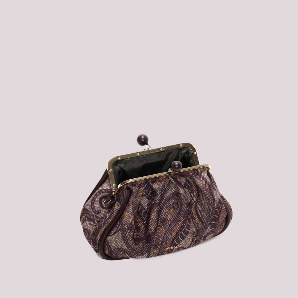 Mimi Mua Borsa Clutch in Fantasia con Chiusura a Sfere Prugna — foto 7
