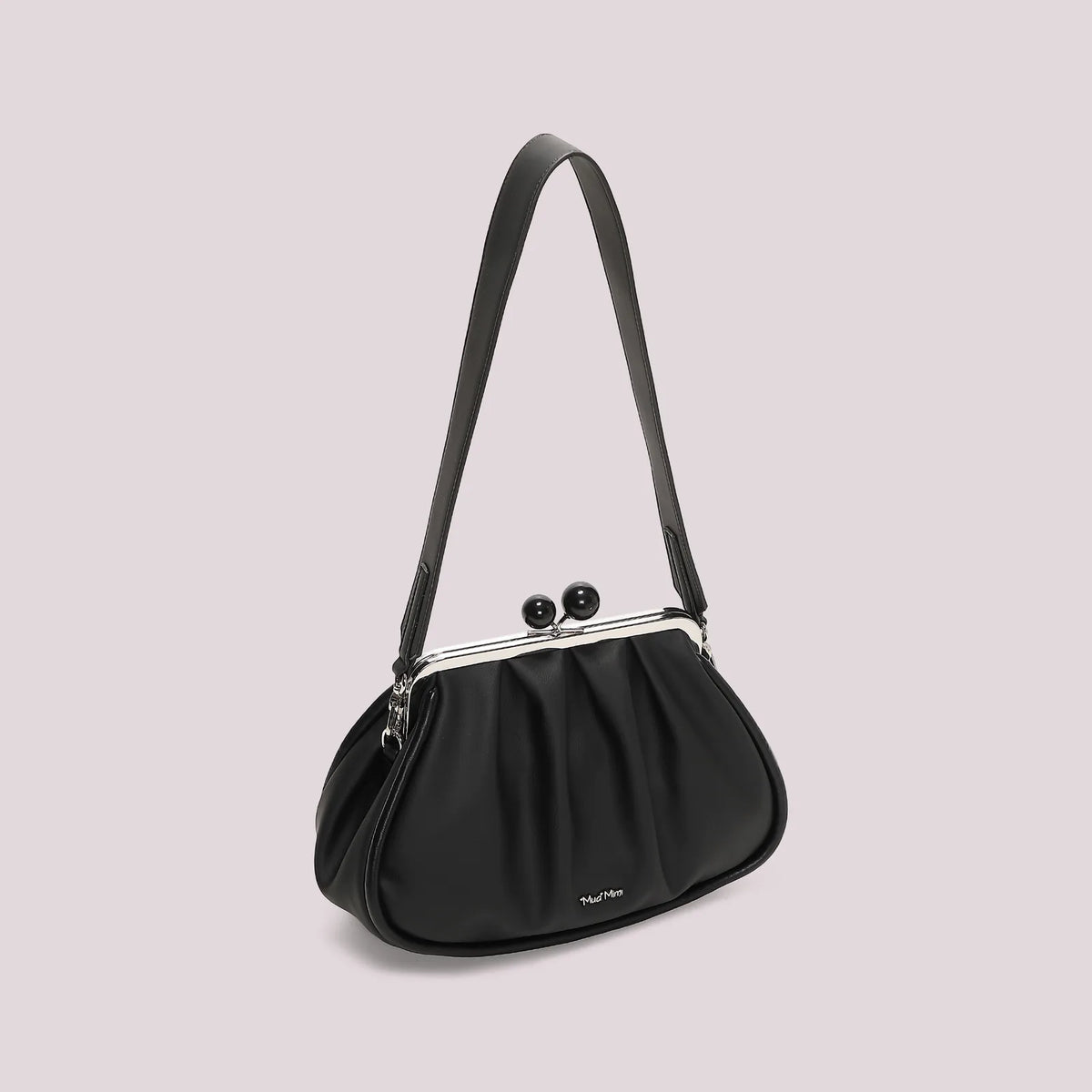 Mimi Mua Borsa Clutch Morbida con Chiusura a Sfere Nero — foto 2