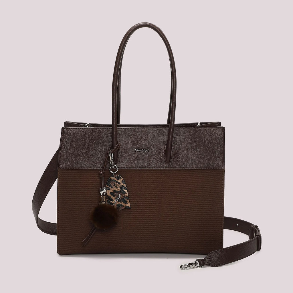Mimi Mua Borsa Tote con Charm e Cuore Moro