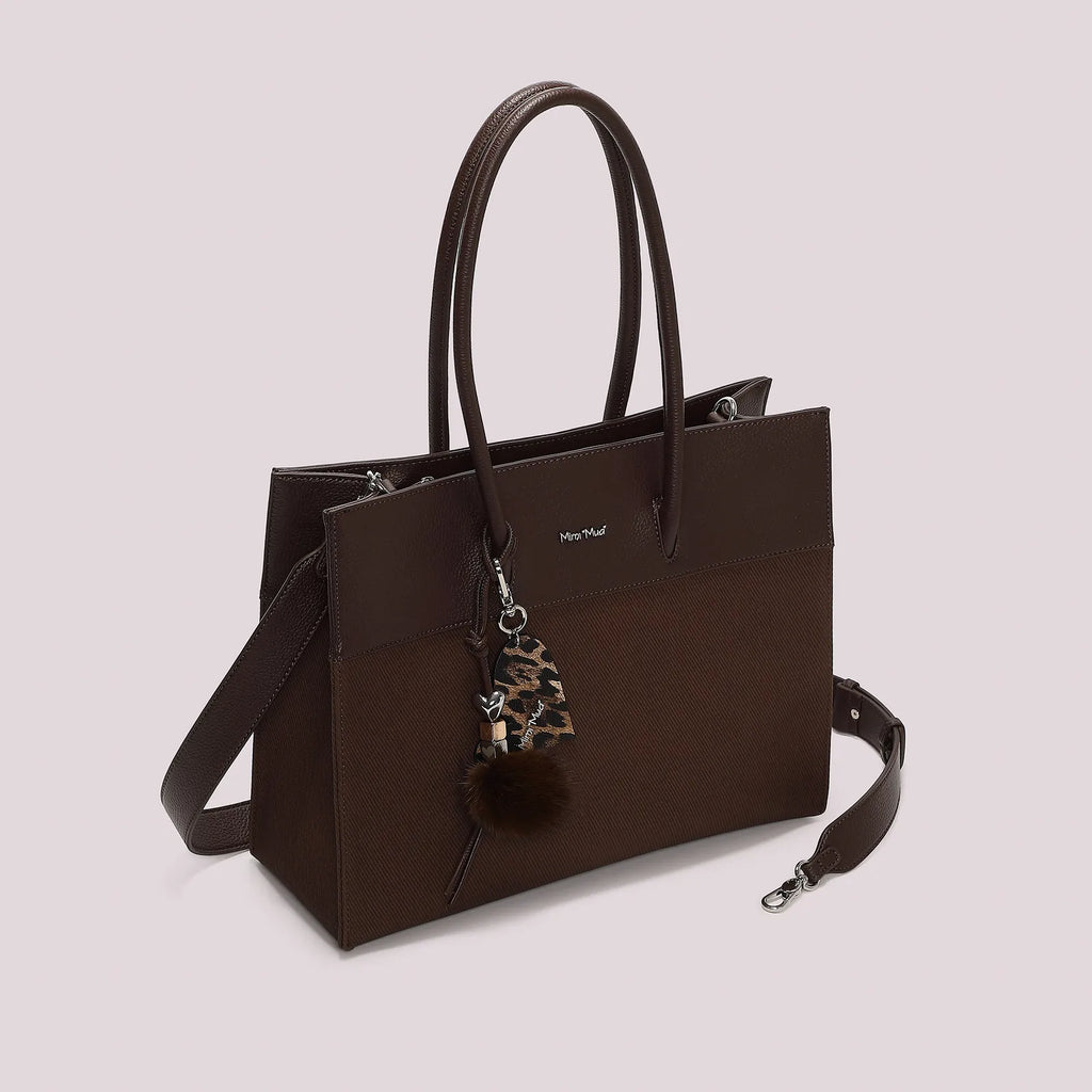 Mimi Mua Borsa Tote con Charm e Cuore Moro — foto 2