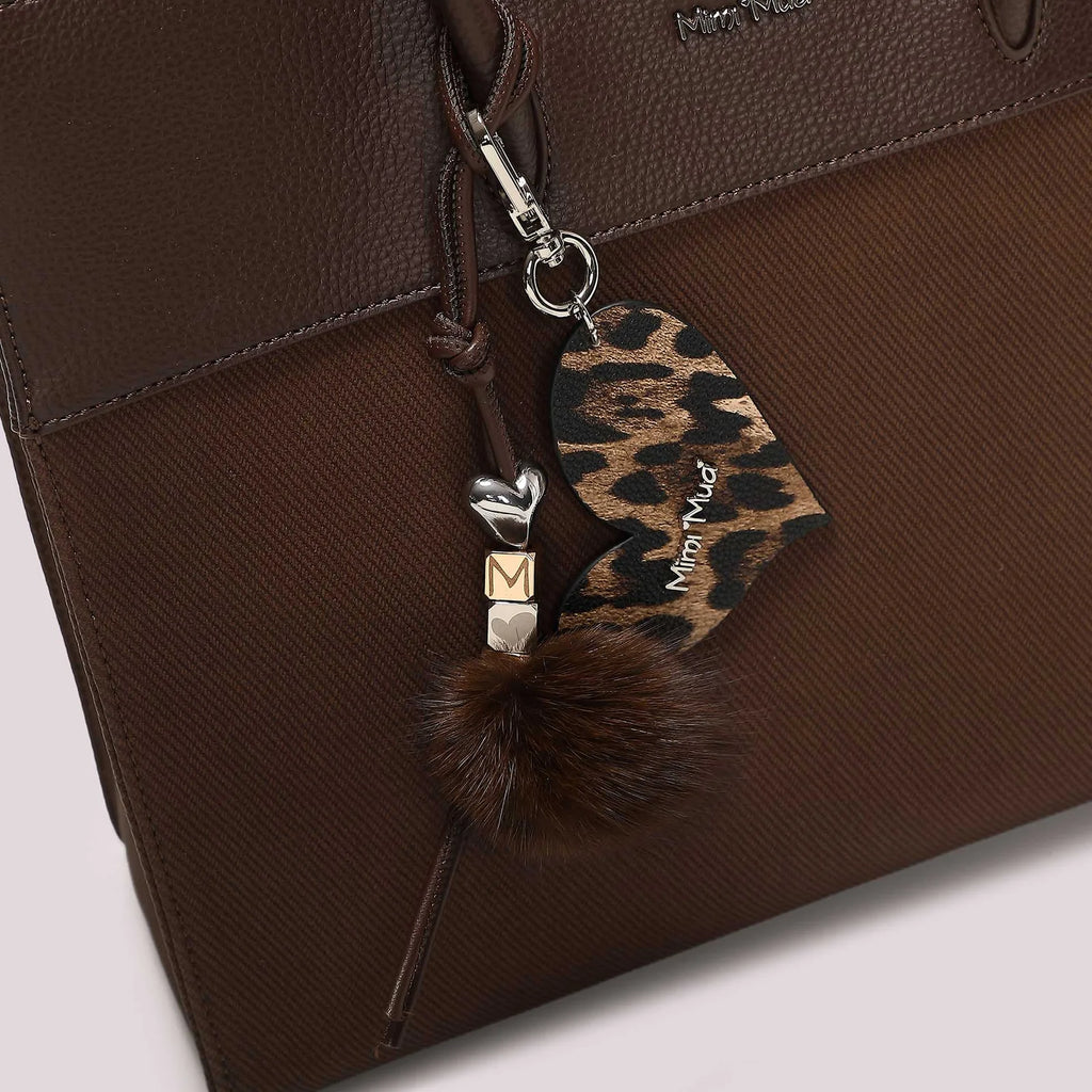 Mimi Mua Borsa Tote con Charm e Cuore Moro — foto 5