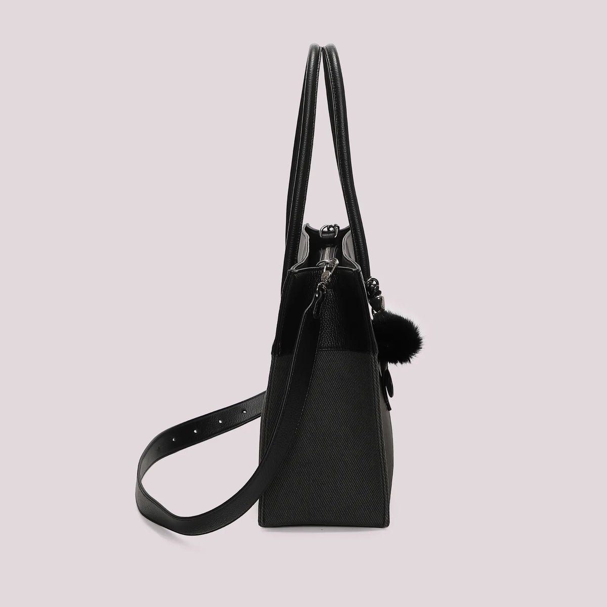 Mimi Mua Borsa Tote con Charm e Cuore Nero — foto 3