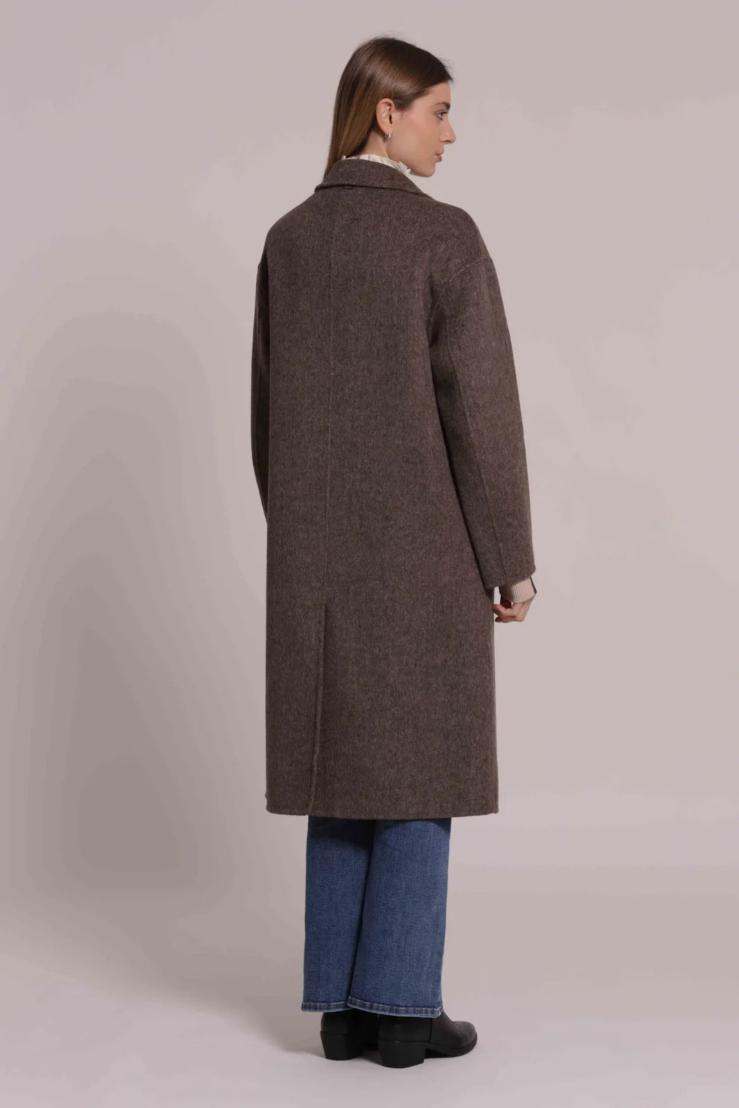 Mimi Mua Cappotto Lungo Doppio Petto Moro — foto 3