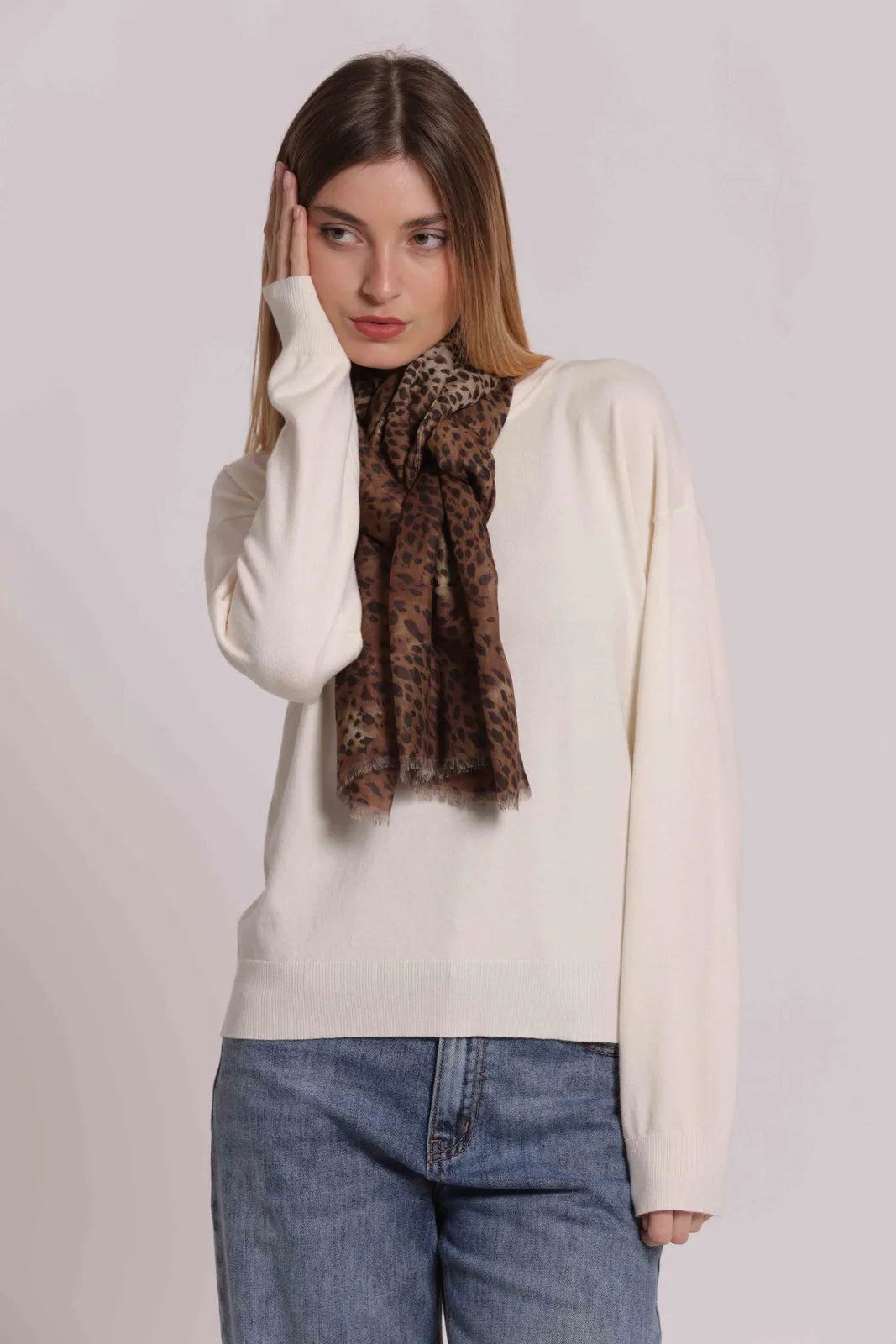 Mimi Mua Foulard in Fantasia Maculato (180X80 Cm) Animalier — foto 2
