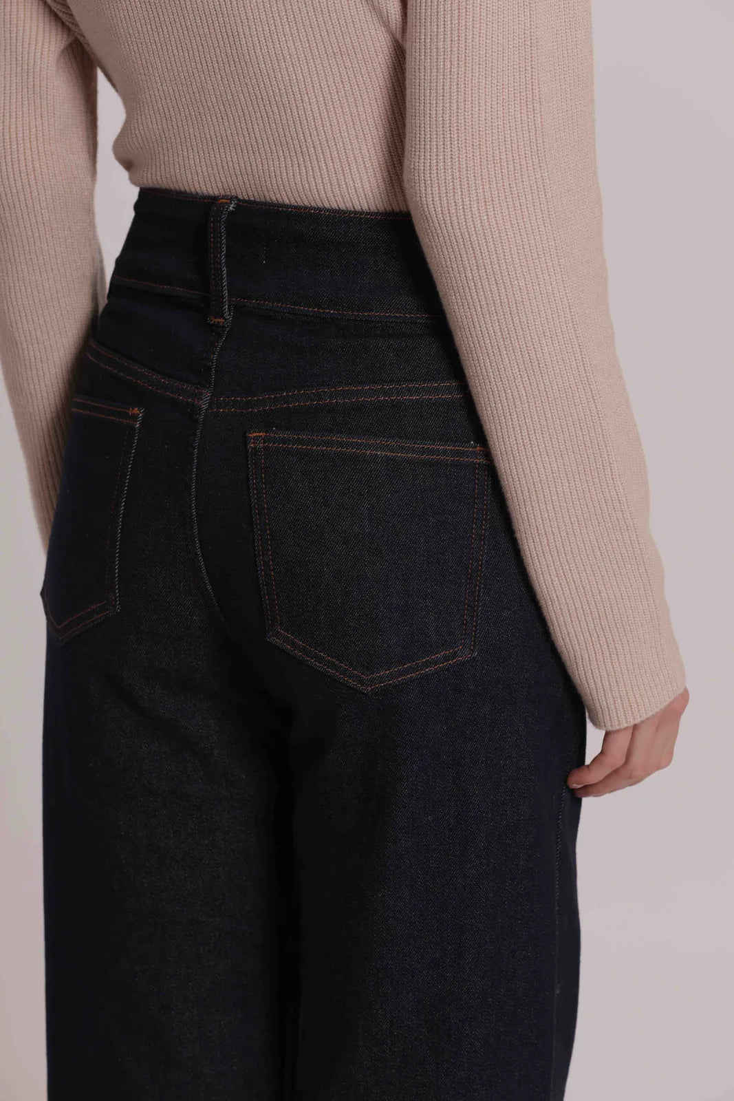 Mimi Mua Jeans con Risvolto Stampato Animalier Blu Scuro — foto 5
