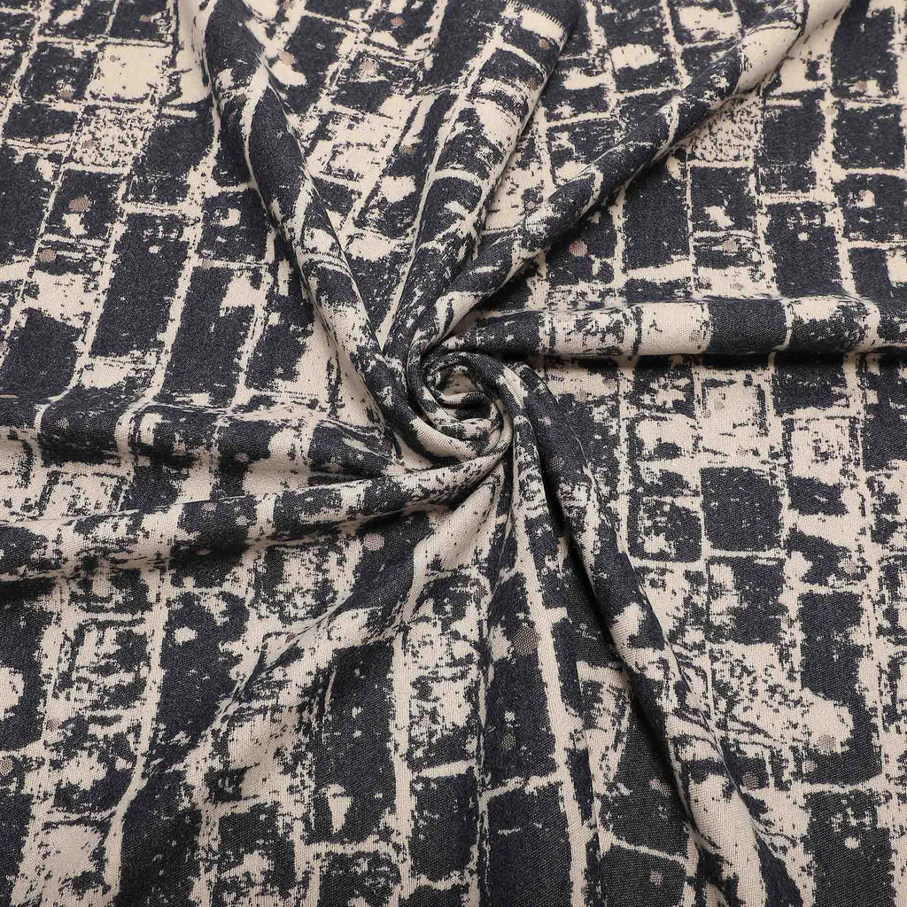 Mimi Mua Sciarpa Bicolor con Effetto Mattoni Denim — foto 2