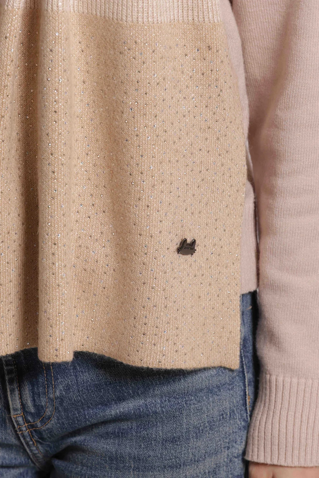 Mimi Mua Sciarpa con Strass Beige — foto 2