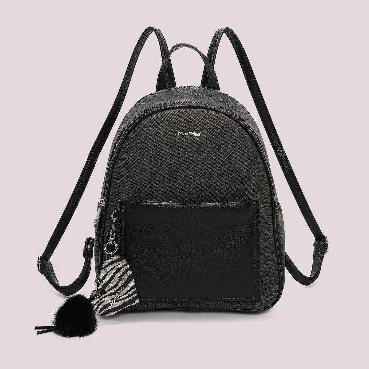 Mimi Mua Zaino con Charm e Cuore Nero