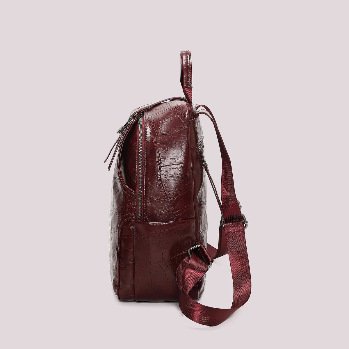 Mimi Mua Zaino Effetto Cocco Burgundy — foto 3