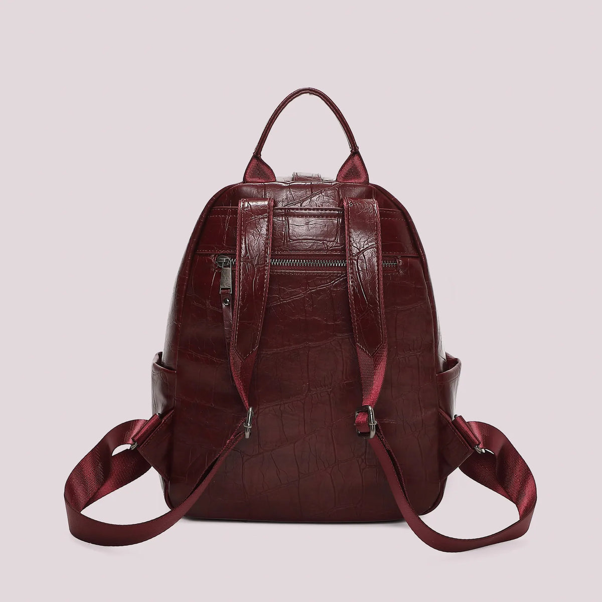 Mimi Mua Zaino Effetto Cocco Burgundy — foto 4