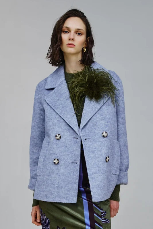 Nenette Cappotto Vasto Celeste